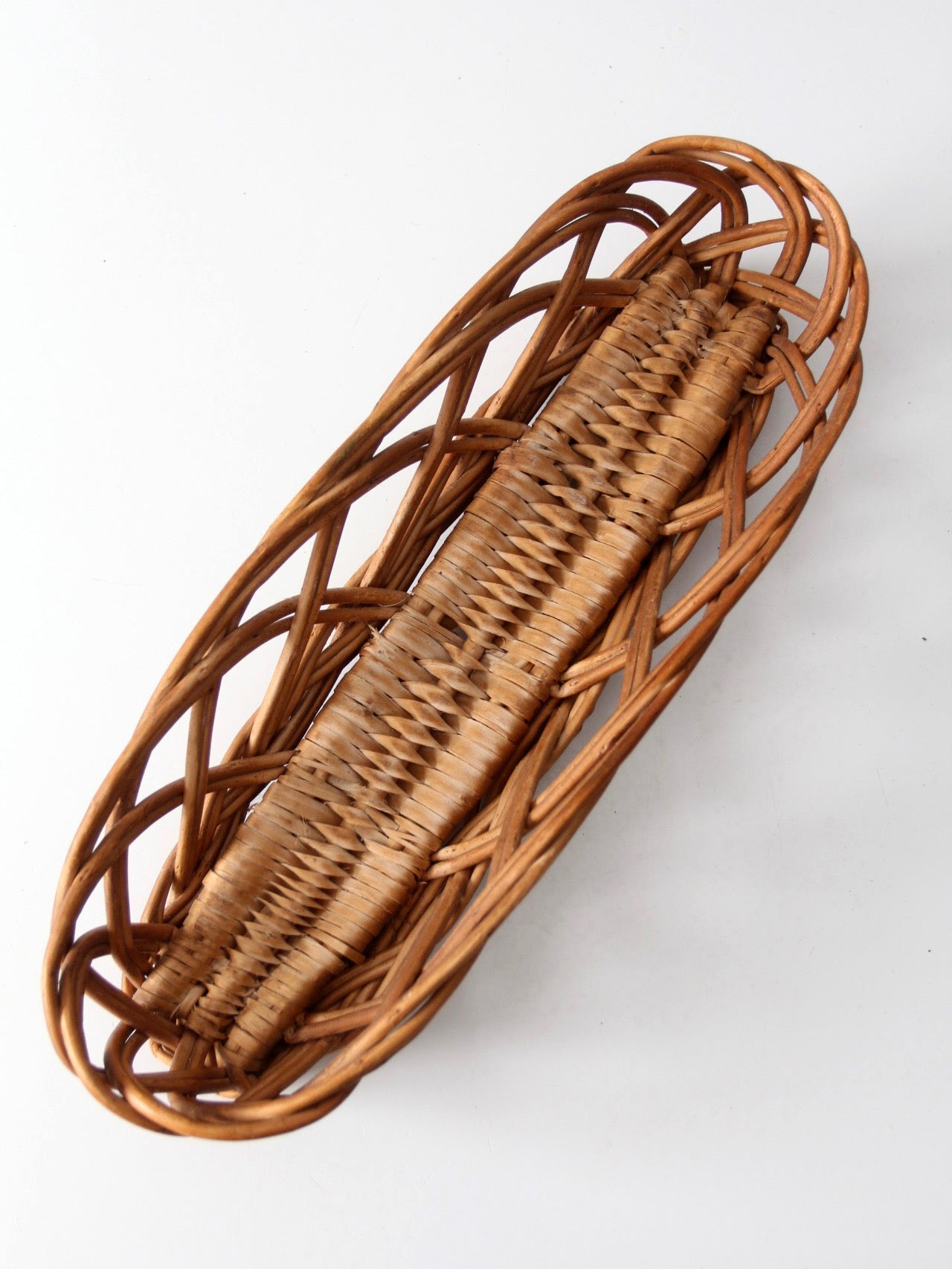 vintage French country wicker bread basket