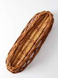 vintage French country wicker bread basket