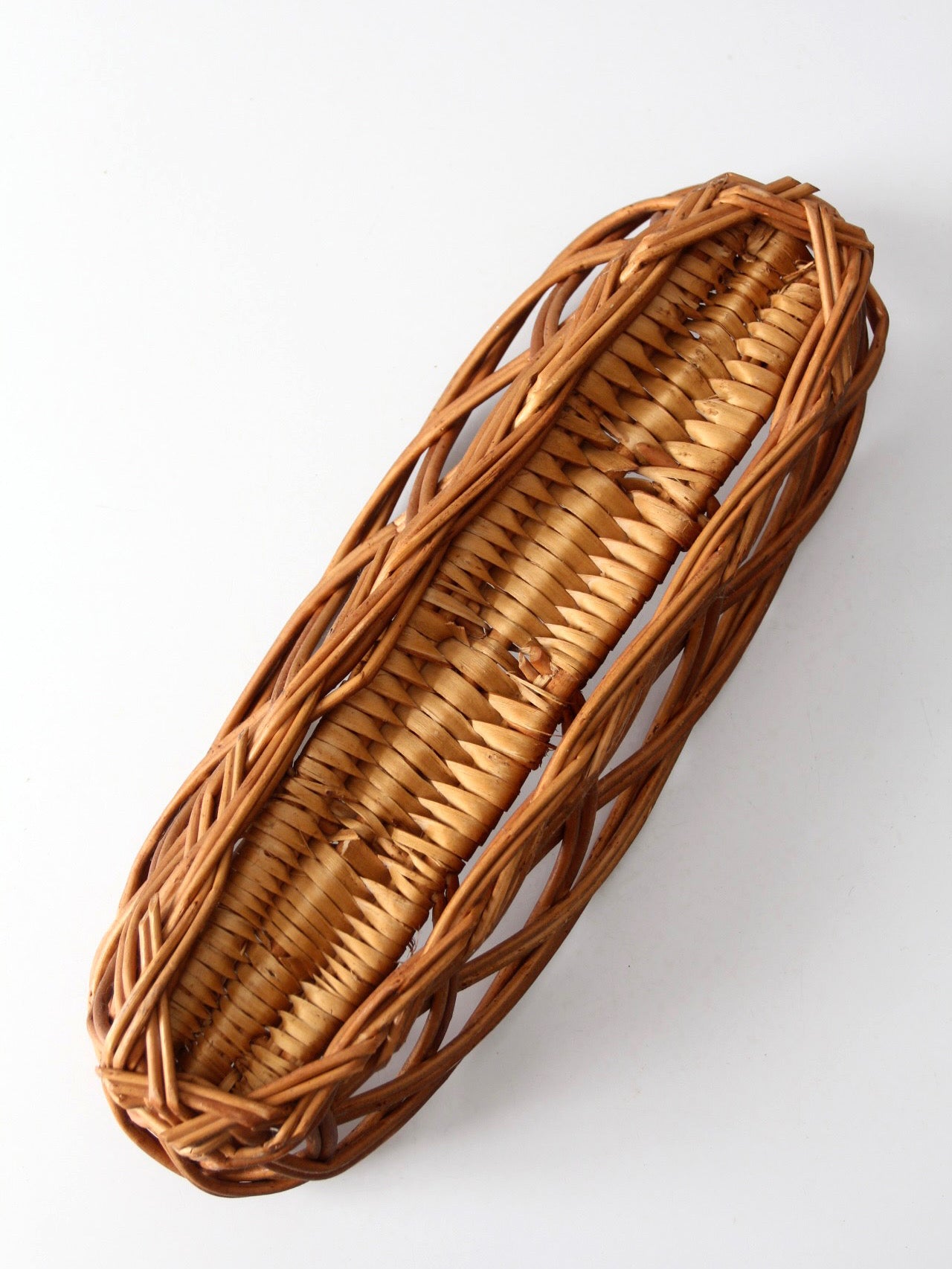 vintage French country wicker bread basket