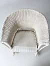antique white wicker rocking  chair