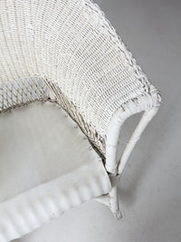 antique white wicker rocking  chair