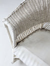 antique white wicker rocking  chair