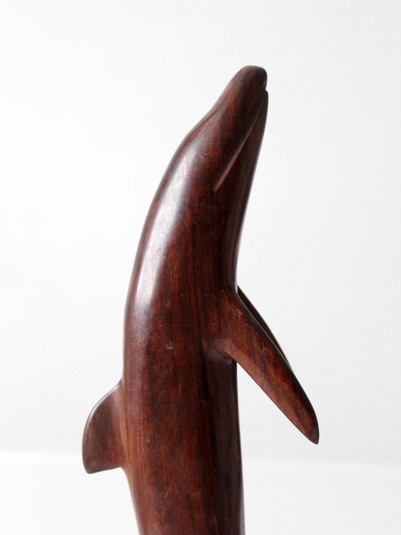 mid-century ironwood dolphin sculpture