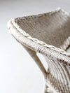 antique white wicker rocking  chair