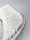 antique white wicker rocking  chair