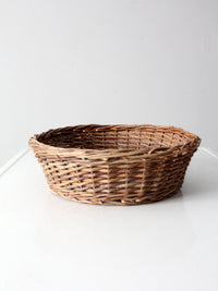 vintage wicker basket bowl