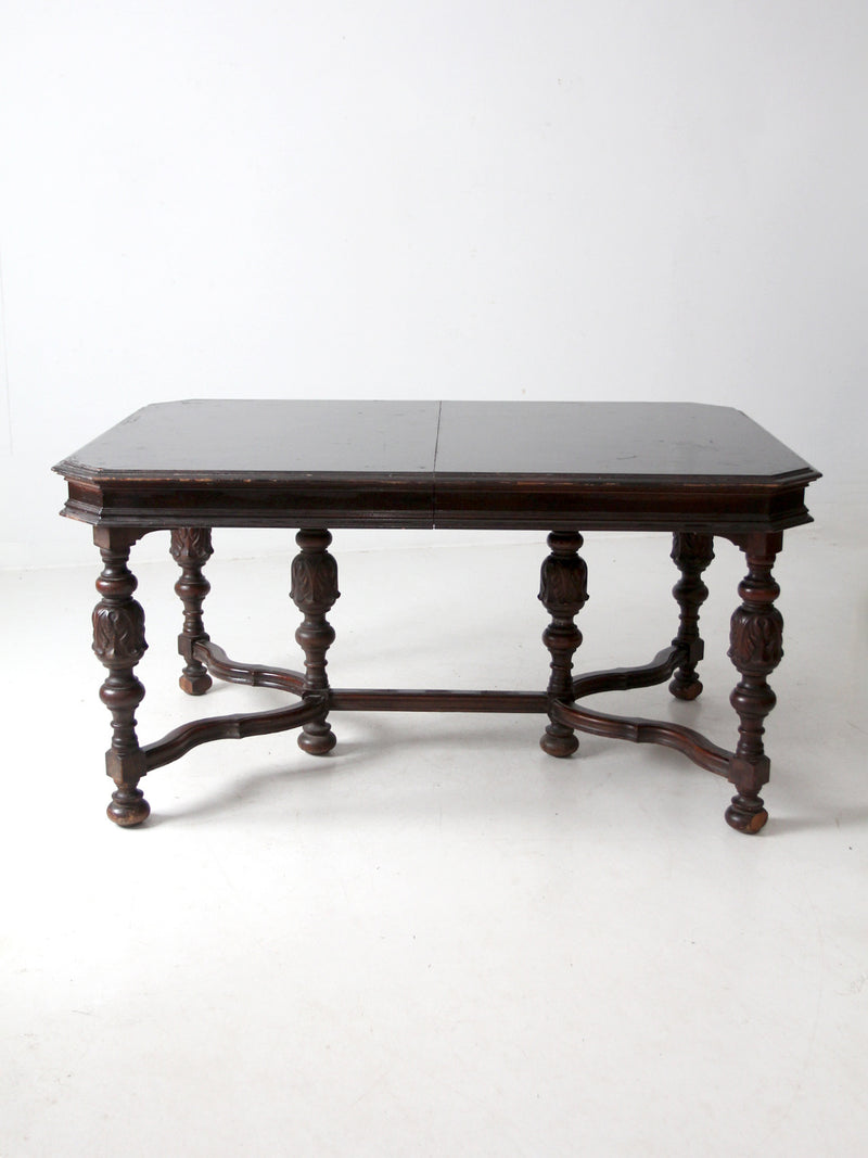 antique Jacobean Revival dining table