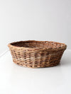 vintage wicker basket bowl