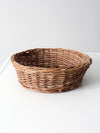 vintage wicker basket bowl