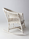 antique white wicker rocking  chair