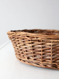 vintage wicker basket bowl