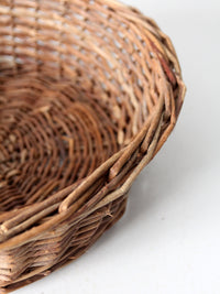 vintage wicker basket bowl