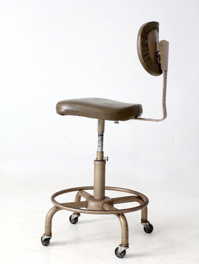 vintage 1970s All-Steel industrial adjustable stool