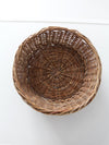 vintage wicker basket bowl