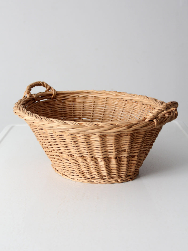 vintage wicker gathering basket