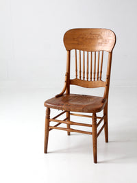 antique carved back spindle chair