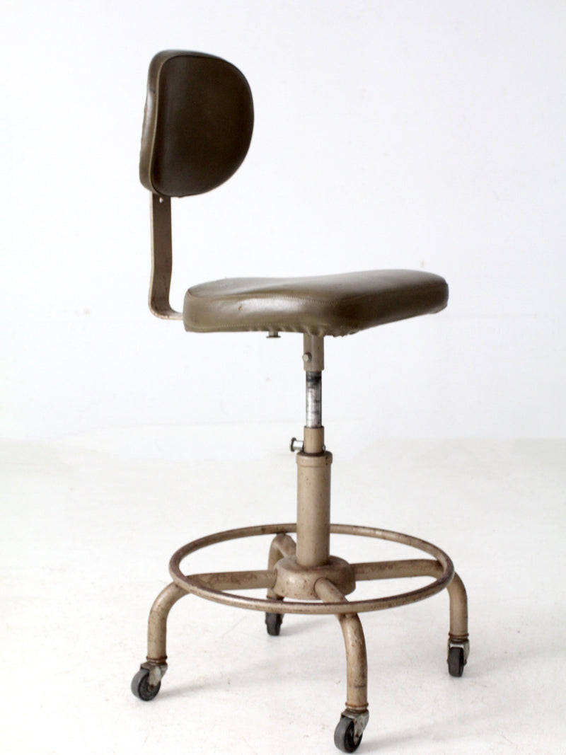 vintage 1970s All-Steel industrial adjustable stool