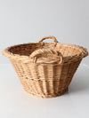 vintage wicker gathering basket