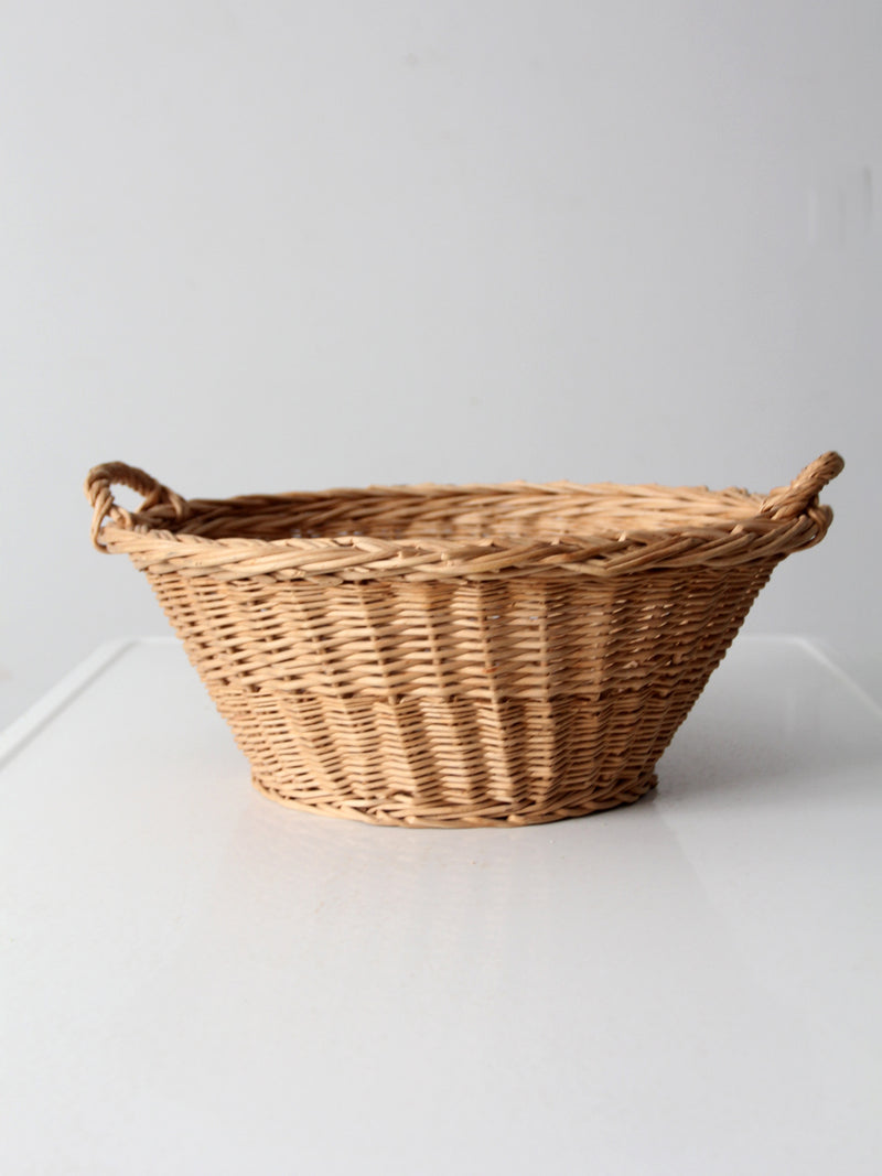 vintage wicker gathering basket