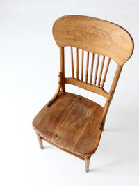 antique carved back spindle chair