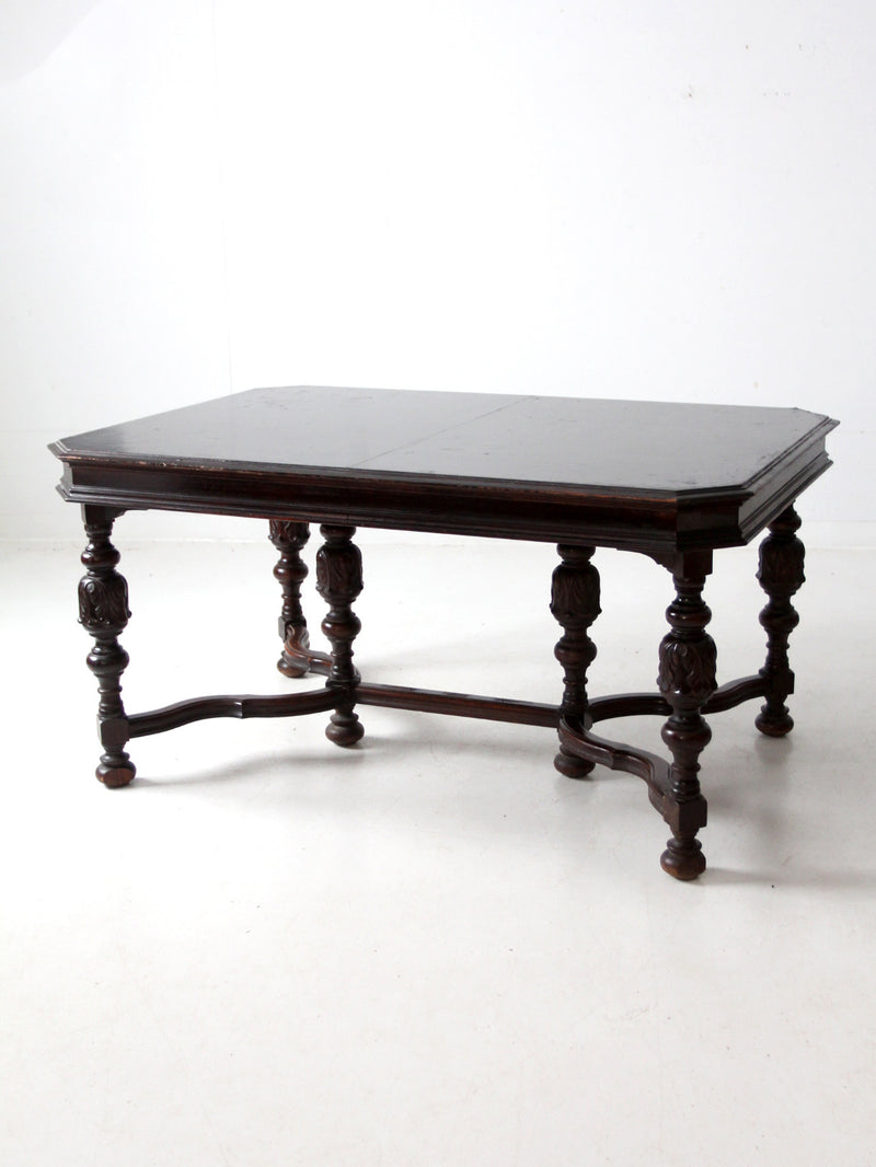 antique Jacobean Revival dining table