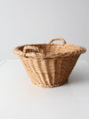 vintage wicker gathering basket