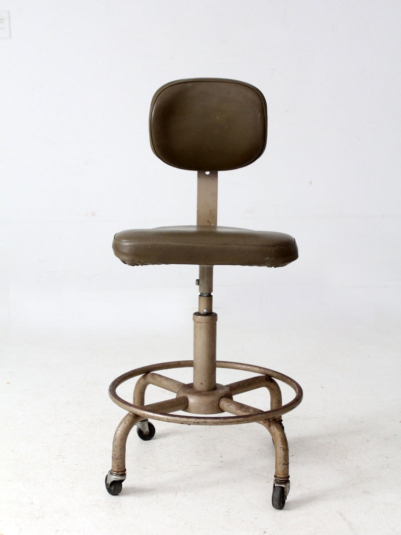 vintage 1970s All-Steel industrial adjustable stool