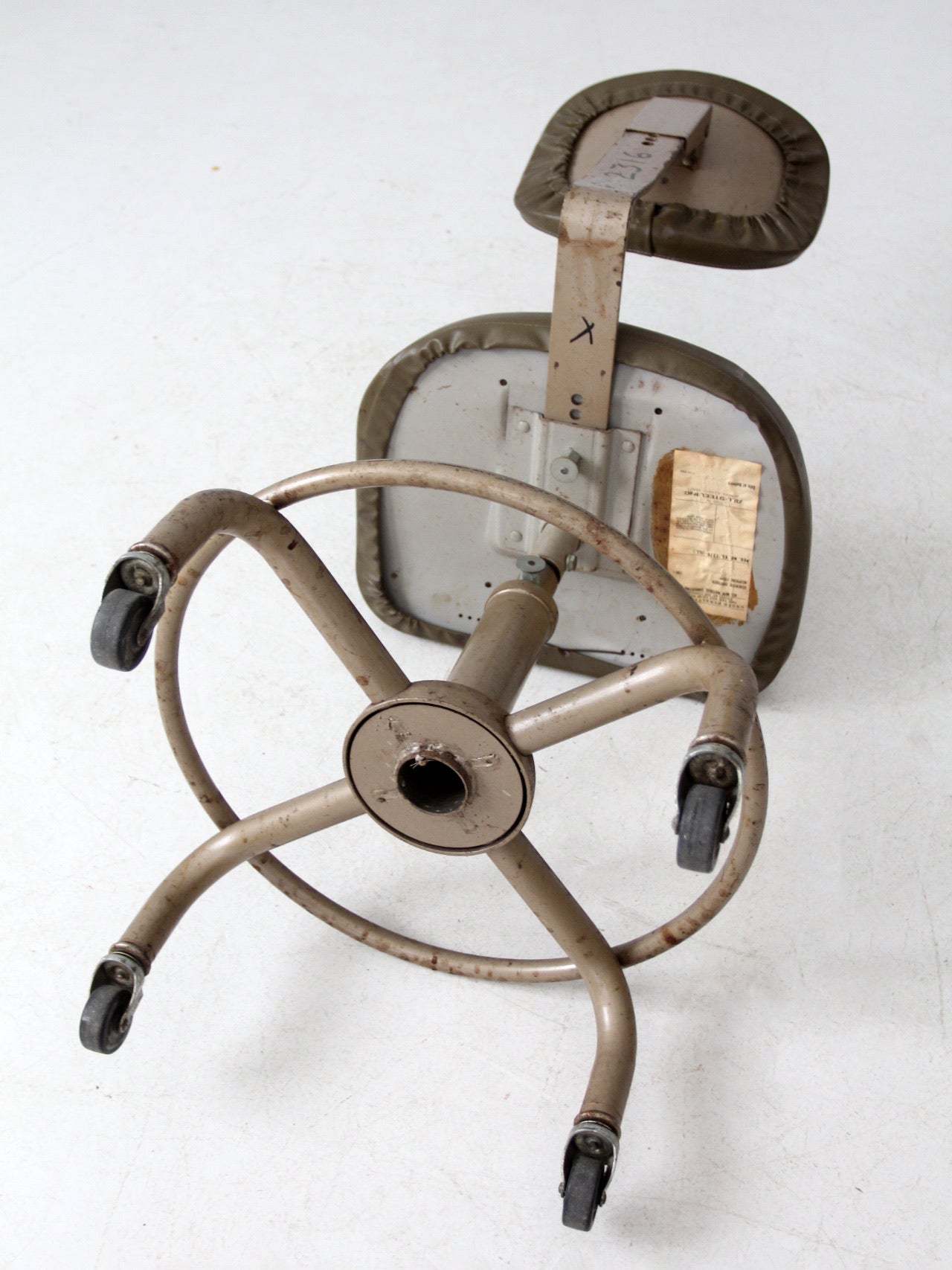 vintage 1970s All-Steel industrial adjustable stool