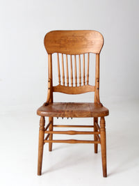 antique carved back spindle chair