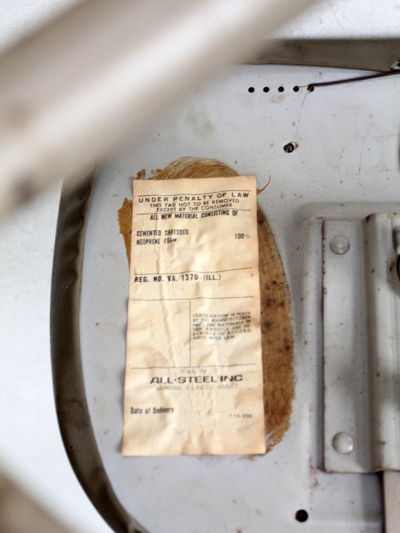 vintage 1970s All-Steel industrial adjustable stool