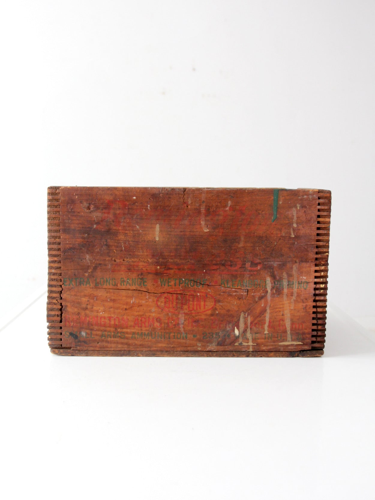 antique Remington Arms wooden ammunition crate