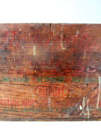 antique Remington Arms wooden ammunition crate