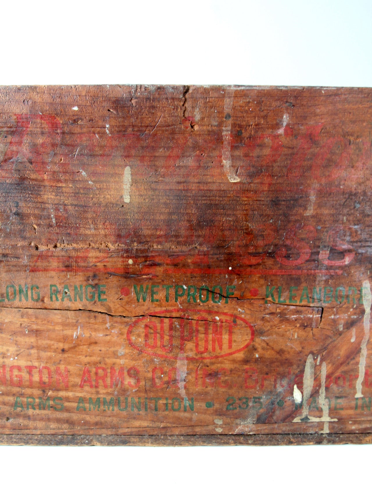 antique Remington Arms wooden ammunition crate