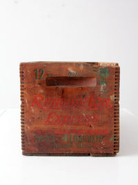 antique Remington Arms wooden ammunition crate