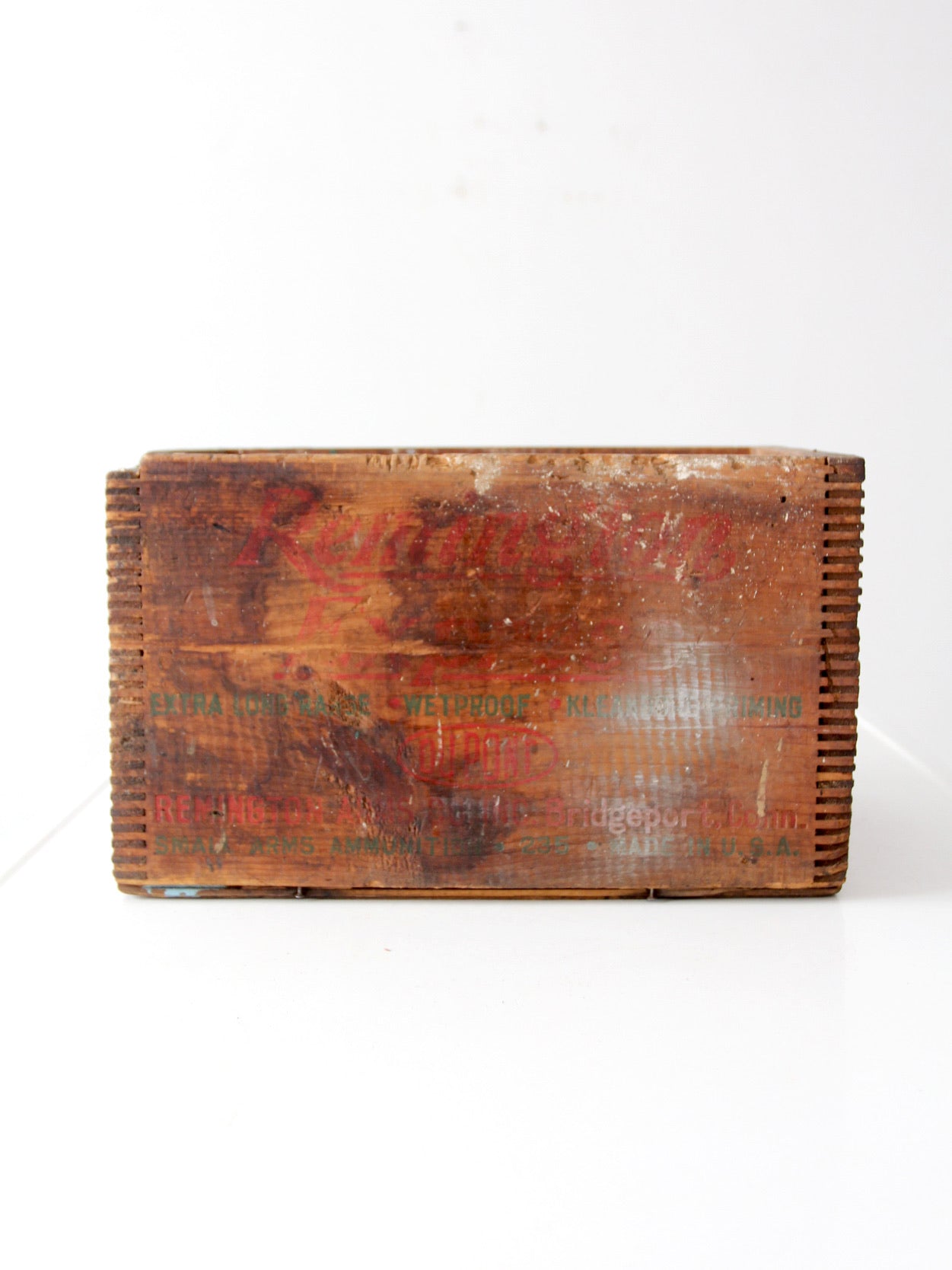 antique Remington Arms wooden ammunition crate