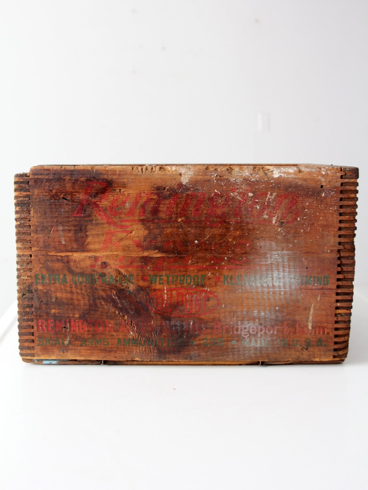antique Remington Arms wooden ammunition crate