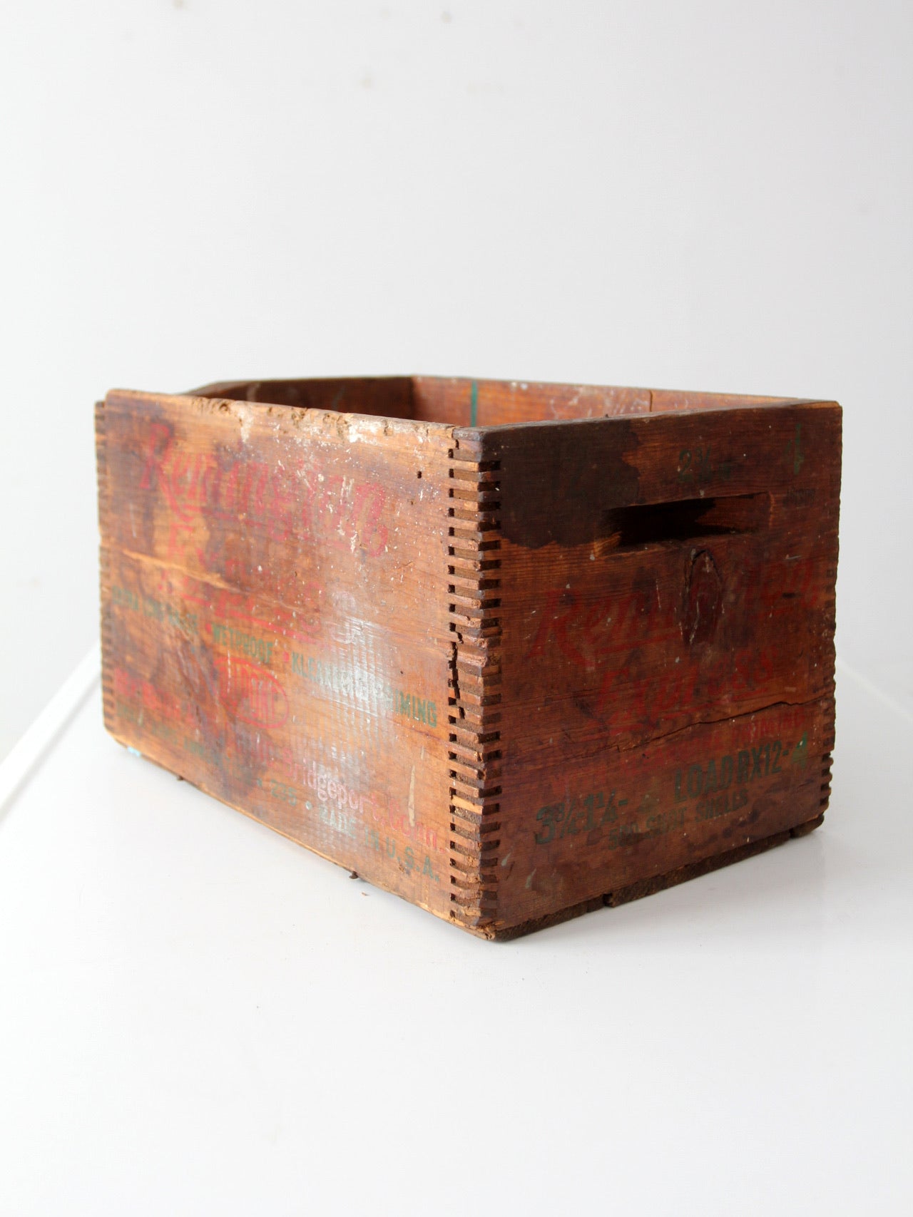 antique Remington Arms wooden ammunition crate