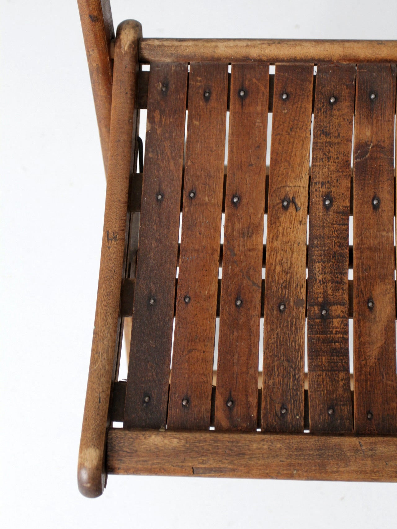 vintage wood slat folding chair – 86 Vintage