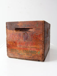 antique Remington Arms wooden ammunition crate