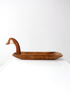 vintage wooden duck tray