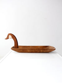 vintage wooden duck tray