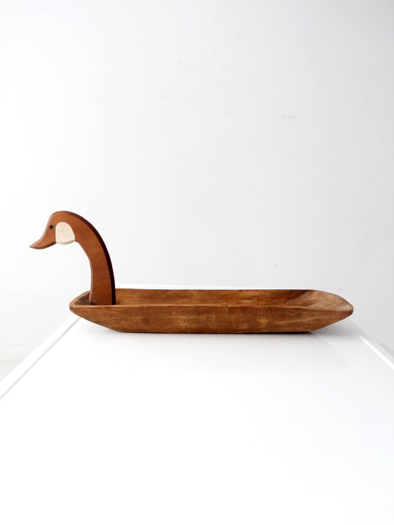 vintage wooden duck tray