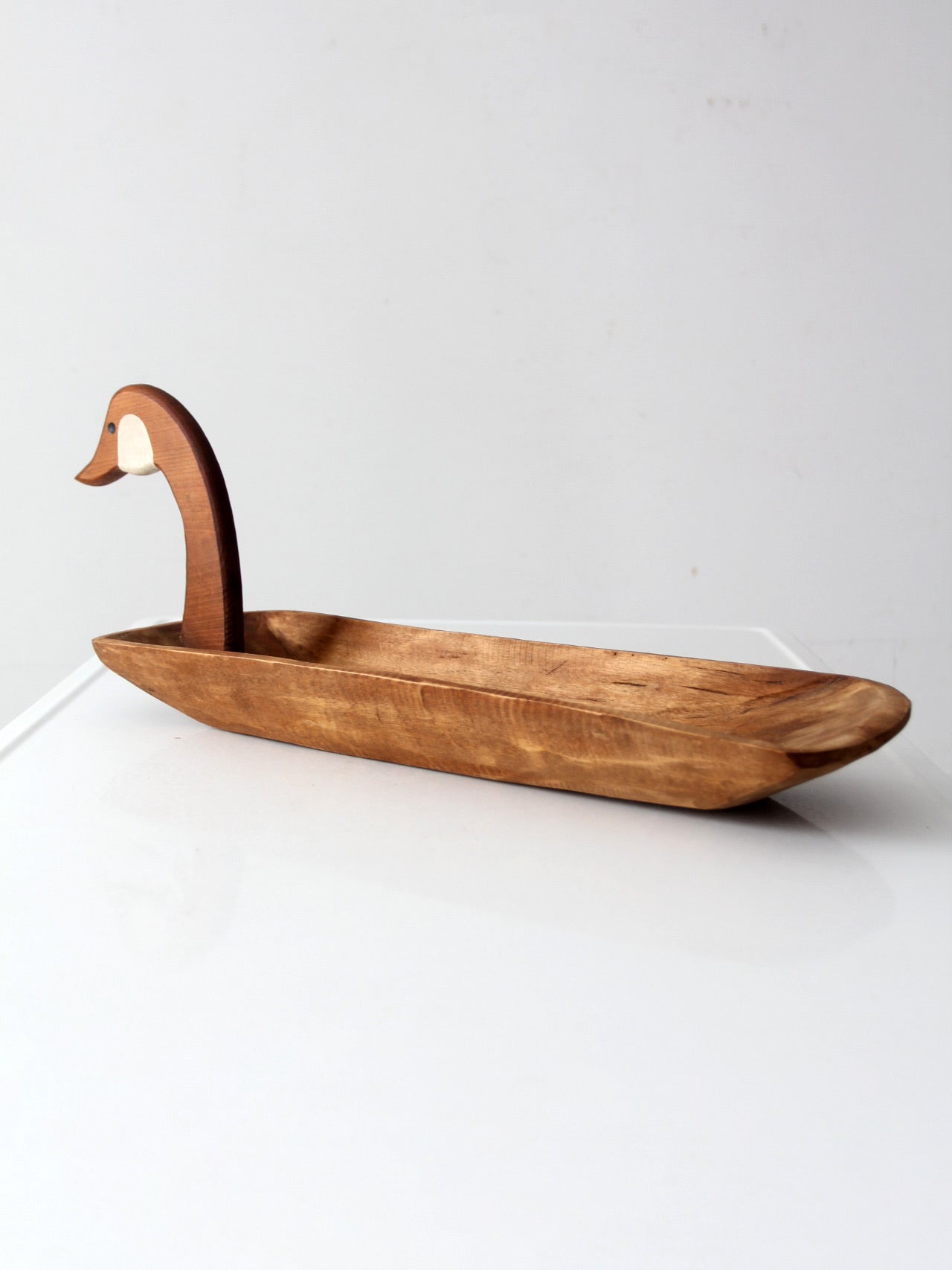 vintage wooden duck tray