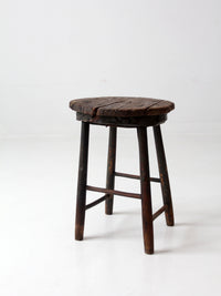 antique primitive wood stool