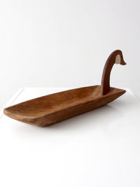 vintage wooden duck tray