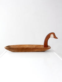 vintage wooden duck tray