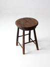 antique primitive wood stool