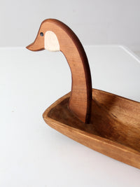 vintage wooden duck tray