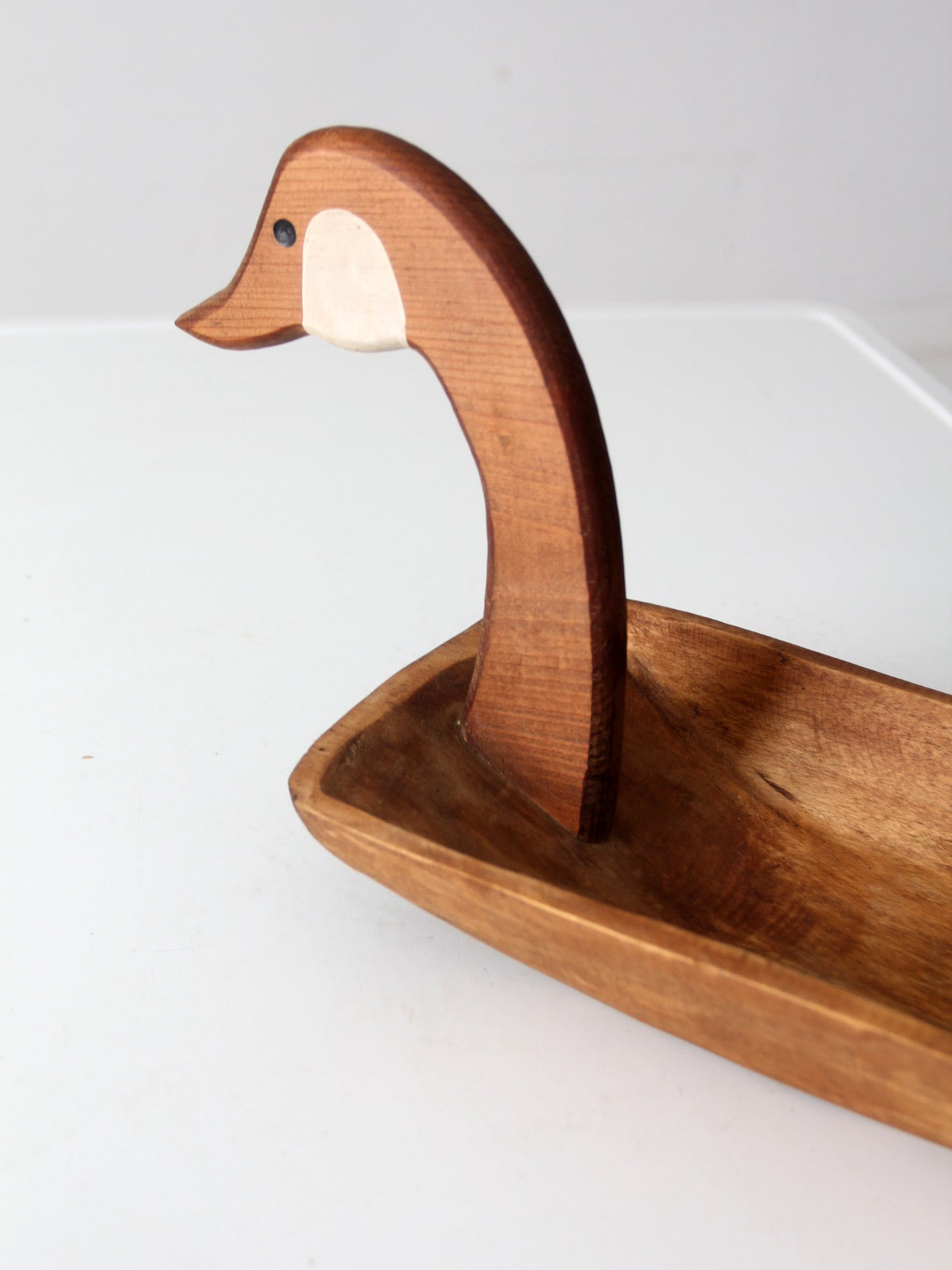 vintage wooden duck tray