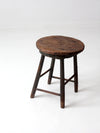 antique primitive wood stool